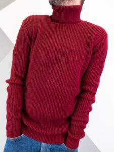 MOD Dolcevita in maglia a costine 65 bordeaux (2)