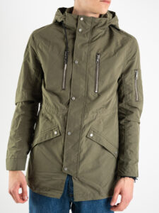 ONLY&SONS Parka leggero con dettagli e zip KLAUS EST verde (1)