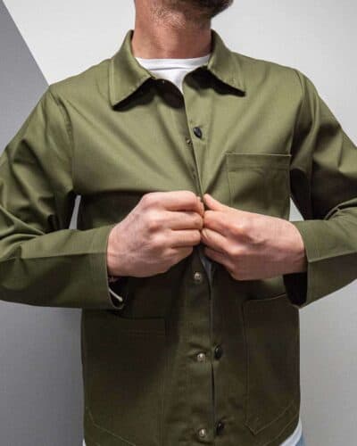 OVERD CAMICIA MOD. OM794CM VERDE 2 OVER-D OVER-D Camicia in tinta unita con bottoni OM794CM