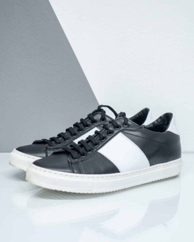 WHYNOTBRAND Sneakers in pelle con fascia e tallone a contrasto WOF41 nero 1 Nuovi Arrivi