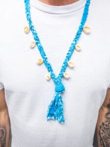 IMPERIAL collana bandana con conchiglie CMP3 azzurro (2)