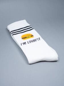 MAGIC SOCKS Calze in spugna stampa mc I’M LOVIN’IT bianco (2)