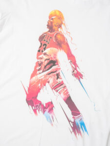 ESTASI T-shirt slim in cotone con stampa JORDAN 23 (6)