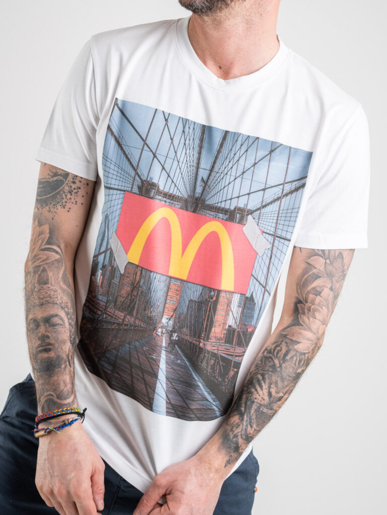 ESTASI T shirt slim in cotone con stampa MC 5 ESTASI ESTASI T-shirt slim in cotone con stampa MC