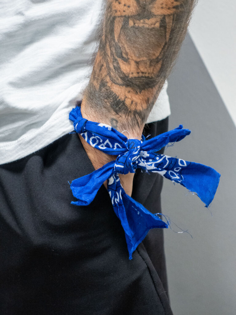 ESTASI Braccialetto bandana LAMPEDUSA blu 1 Braccialetto bandana LAMPEDUSA