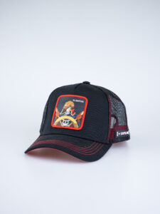 CAPSLAB Cappellino nerorosso patch CAPITAN HARLOCK (1)
