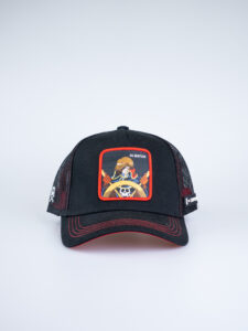 CAPSLAB Cappellino nerorosso patch CAPITAN HARLOCK (2)