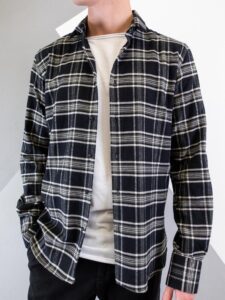 ESTASI Camicia in flanella a quadri con colletto MAZEPIN (1)