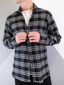 ESTASI Camicia in flanella a quadri con colletto MAZEPIN (2)