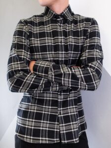 ESTASI Camicia in flanella a quadri con colletto MAZEPIN (5)