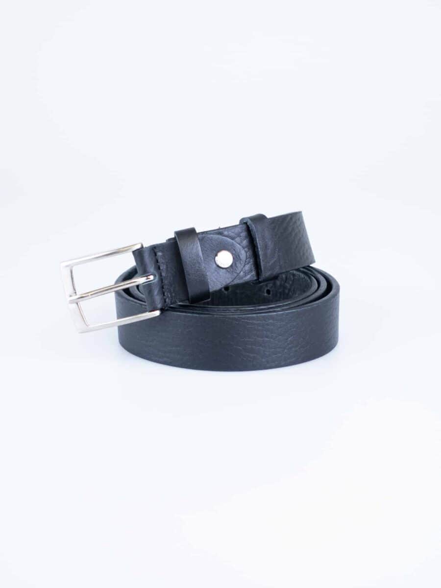 IMPERIAL Cintura nera in pelle stampa rettile WCN55