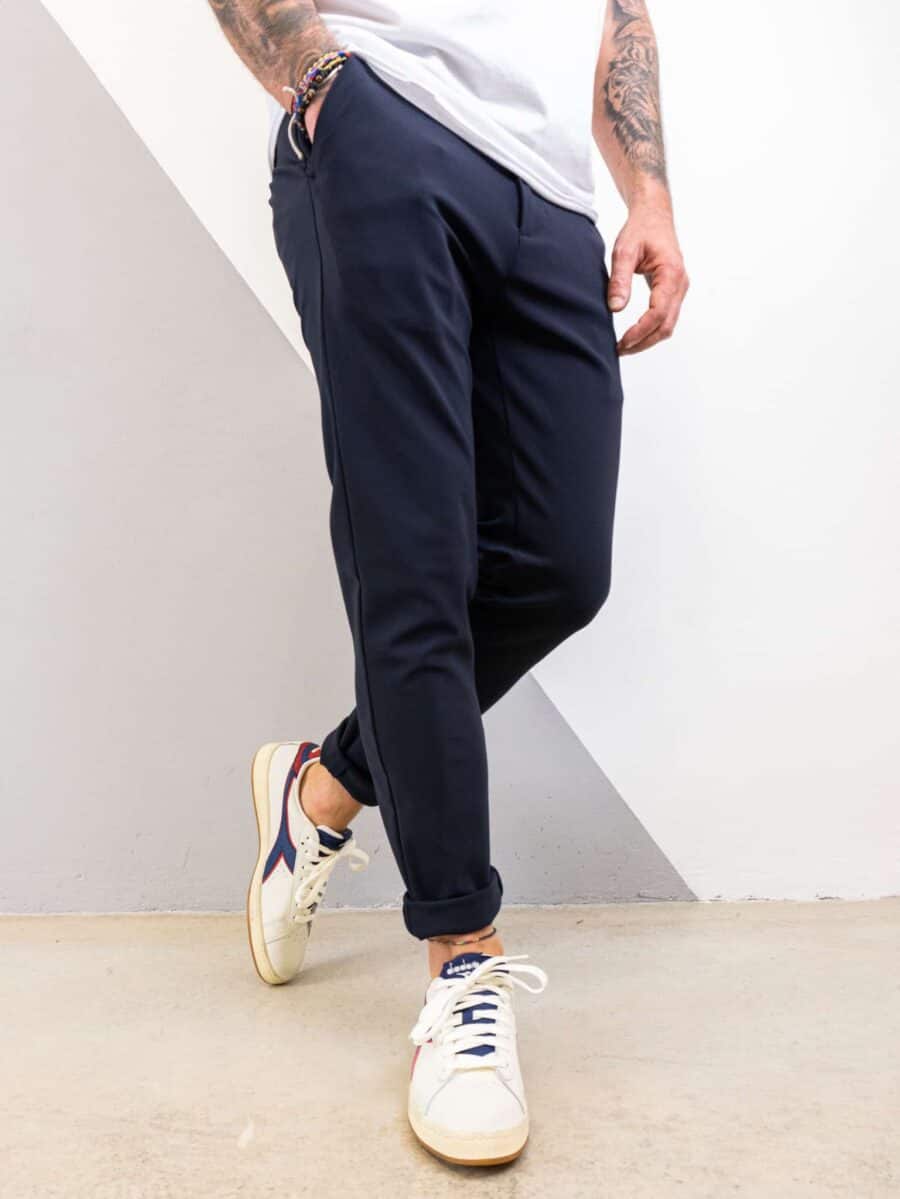 ANDY DON Pantalone chino in tessuto tecnico slim ALDEMAN Blu