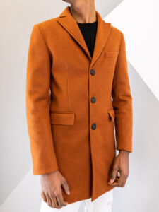 BL11 Cappotto morbido con collo a V e taschino BL1915 marrone (1)