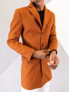 BL11 Cappotto morbido con collo a V e taschino BL1915 marrone (2)