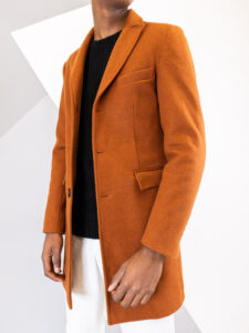 BL11 Cappotto morbido con collo a V e taschino BL1915 marrone (3)