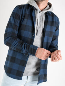 ONLY&SONS Camicia in flanella a quadri GUDMUND 22007112 blu (1)