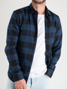 ONLY&SONS Camicia in flanella a quadri GUDMUND 22007112 blu (3)