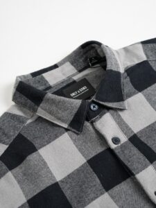 ONLY&SONS Camicia in flanella a quadri GUDMUND 22007112 grigio