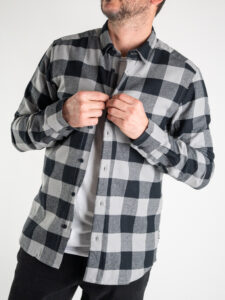 ONLY&SONS Camicia in flanella a quadri GUDMUND 22007112 grigio (3)
