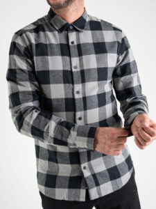 ONLY&SONS Camicia in flanella a quadri GUDMUND 22007112 grigio (5)