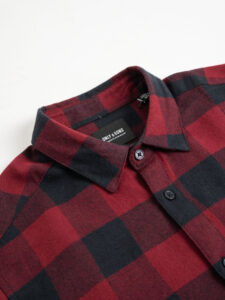 ONLY&SONS Camicia in flanella a quadri GUDMUND 22007112 rosso (5)