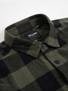 ONLY&SONS Camicia in flanella a quadri GUDMUND 22007112 verde (2)