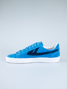 WARRIOR SHANGHAI Sneakers azzurra con tomaia in suede e stripes in pelle DIME (2)