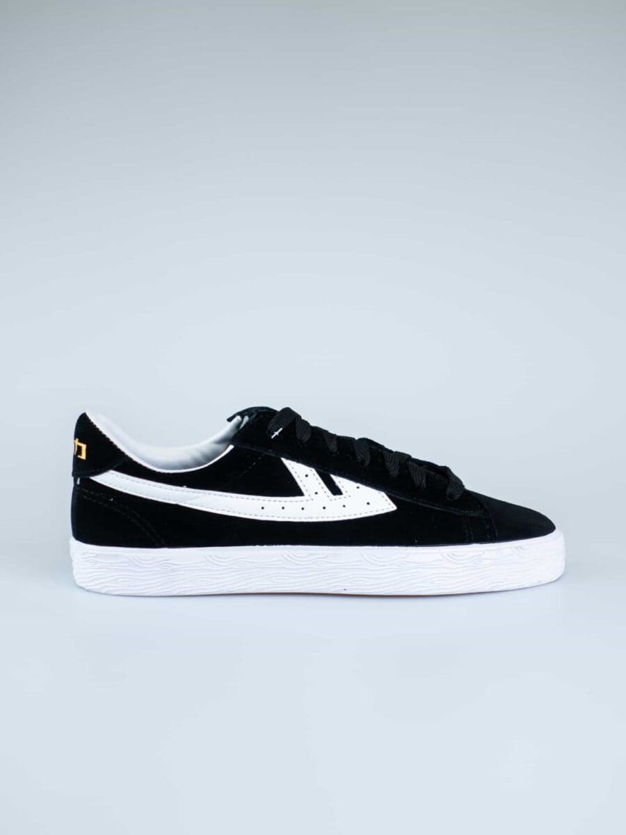 WARRIOR SHANGHAI Sneakers nera con tomaia in suede e stripes in pelle DIME