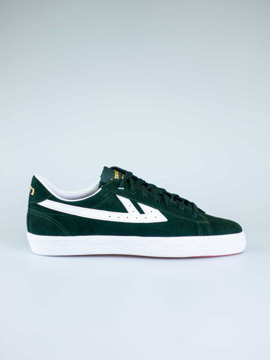 WARRIOR SHANGHAI Sneakers verde con tomaia in suede e stripes in pelle DIME