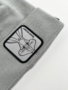 CAPSLAB Cuffia grigia con patch stampa looney tunes BUGS BUNNY2