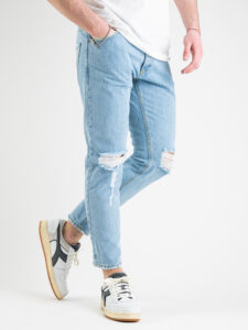 ESTASI Jeans in cotone con rotture alle ginocchia GUARDIOLA (5)