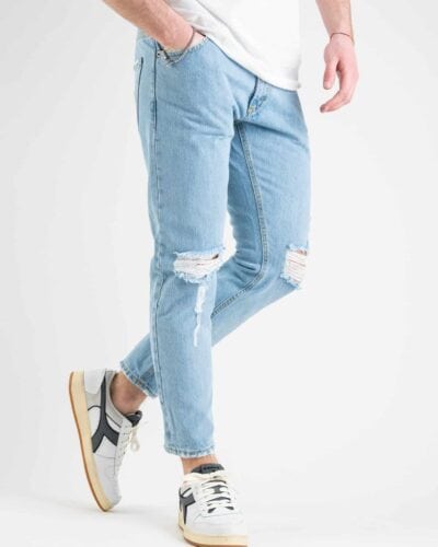 ESTASI Jeans in cotone con rotture alle ginocchia GUARDIOLA 5 ESTASI ESTASI Jeans 100% cotone in cotone con rotture alle ginocchia GUARDIOLA