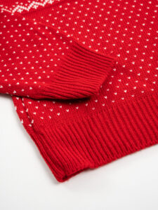 ESTASI Maglione di natale con stampa renne e fiocchi di neve RUDOLPH rosso (4)