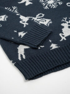 ISOLID Maglione stampe natalizie SNOWFLAKE blu (4)