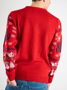 Maglione con stampa natale X6 rosso (2)