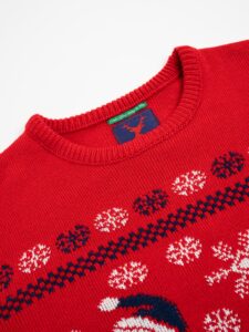 Maglione con stampa natale X6 rosso (3)