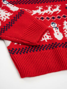 Maglione con stampa natale X6 rosso (5)