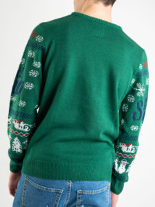 Maglione con stampa natale X6 verde (3)