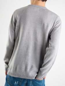 ONLY&SONS Maglione di natale con stampa pupazzo con paillettes XMAS 22014385 grigio (2)