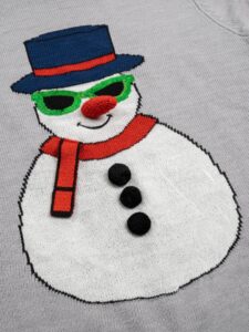 ONLY&SONS Maglione di natale con stampa pupazzo con paillettes XMAS 22014385 grigio (3)