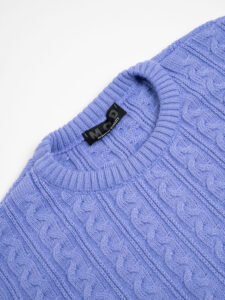 MOD Maglione girocollo a trecce piccole GR2189 lilla (5)