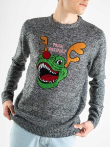 ONLY&SONS Maglione di natale con stampa renna FUNNY 22011203 grigio (5)