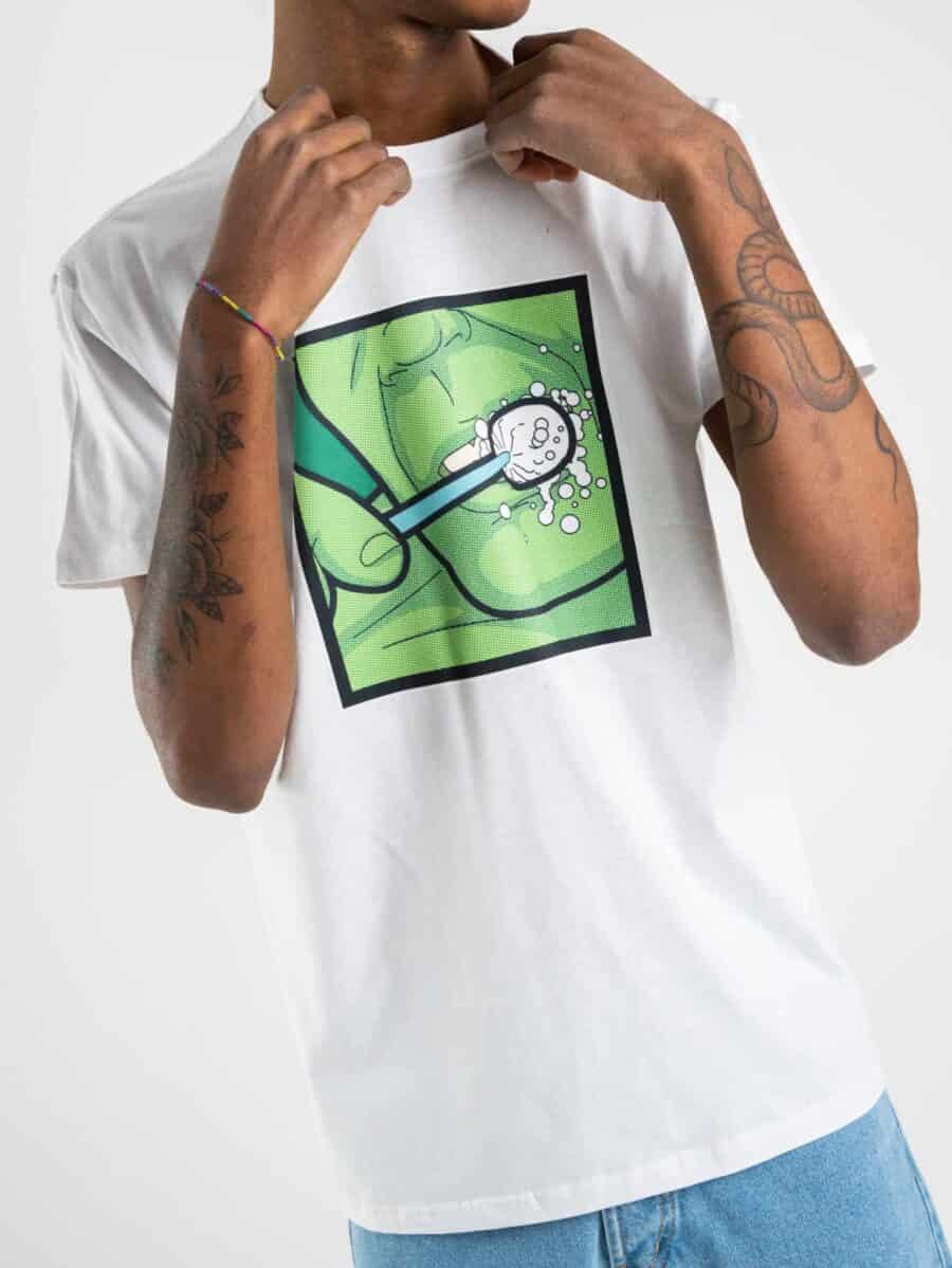 RESELL T-shirt in cotone con stampa HULK bianco