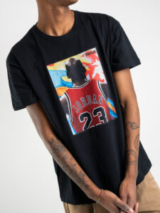 RESELL T-shirt in cotone con stampa JORDAN SCHIENA 72 nero (1)
