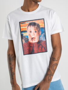 RESELL T-shirt in cotone con stampa MAMMA HO PERSO L’AEREO bianco (1)
