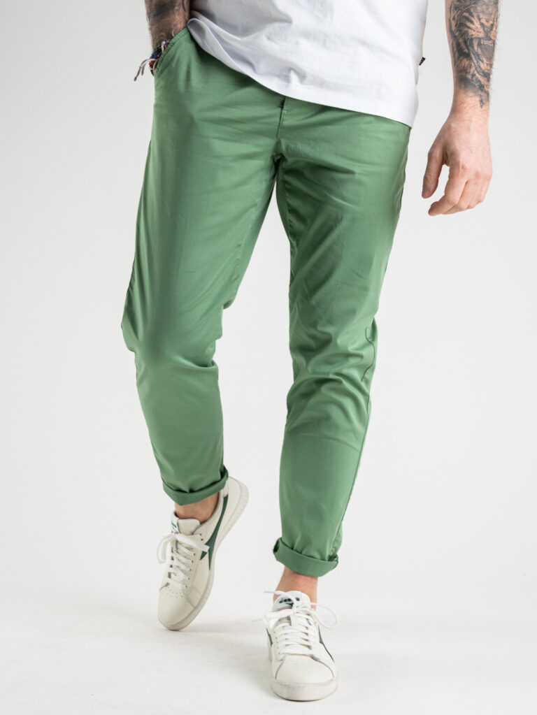 BERNA Pantalone chinos leggero slim con catenella rimovibile 220180 prato 5 BERNA BERNA Pantalone in cotone leggero con taglio slim fit Prato