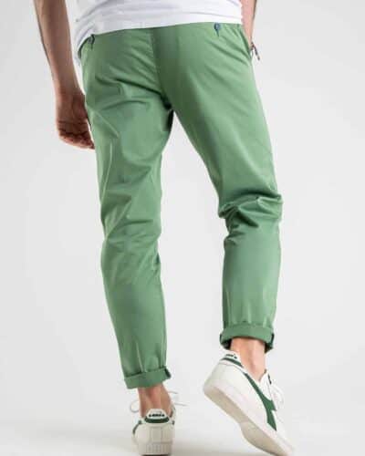 BERNA Pantalone chinos leggero slim con catenella rimovibile 220180 prato 8 BERNA BERNA Pantalone in cotone leggero con taglio slim fit Prato