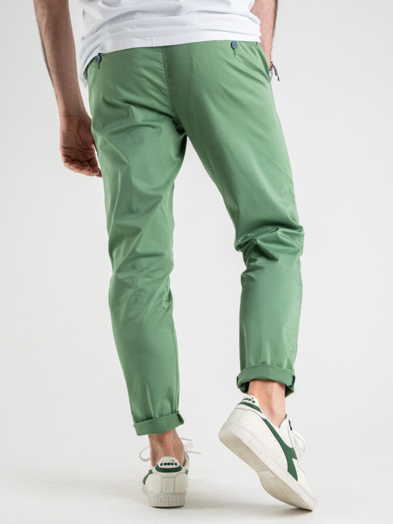 BERNA Pantalone chinos leggero slim con catenella rimovibile 220180 prato 8 BERNA BERNA Pantalone in cotone leggero con taglio slim fit Prato