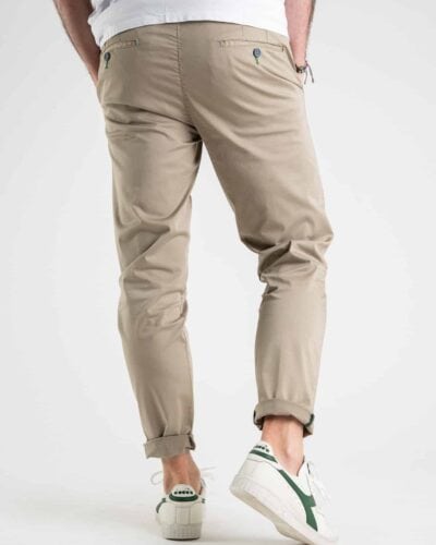 BERNA Pantalone chinos leggero slim con catenella rimovibile 220180 sabbia 5 BERNA BERNA Pantalone in cotone leggero con taglio slim fit 220180 Sabbia