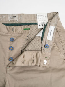 BERNA Pantalone chinos leggero slim con catenella rimovibile 220180 sabbia (7)